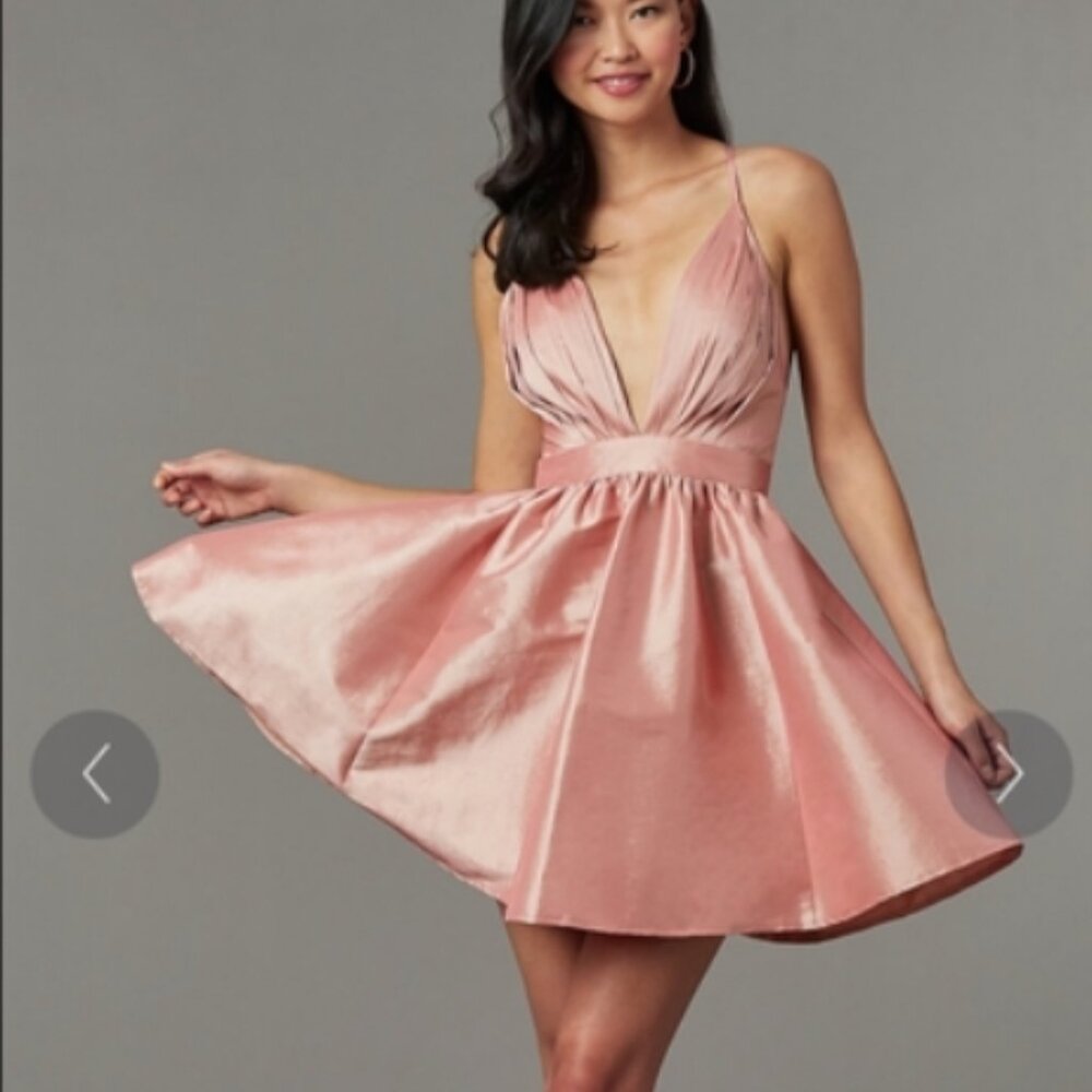 Elegant Pink Satin Dress